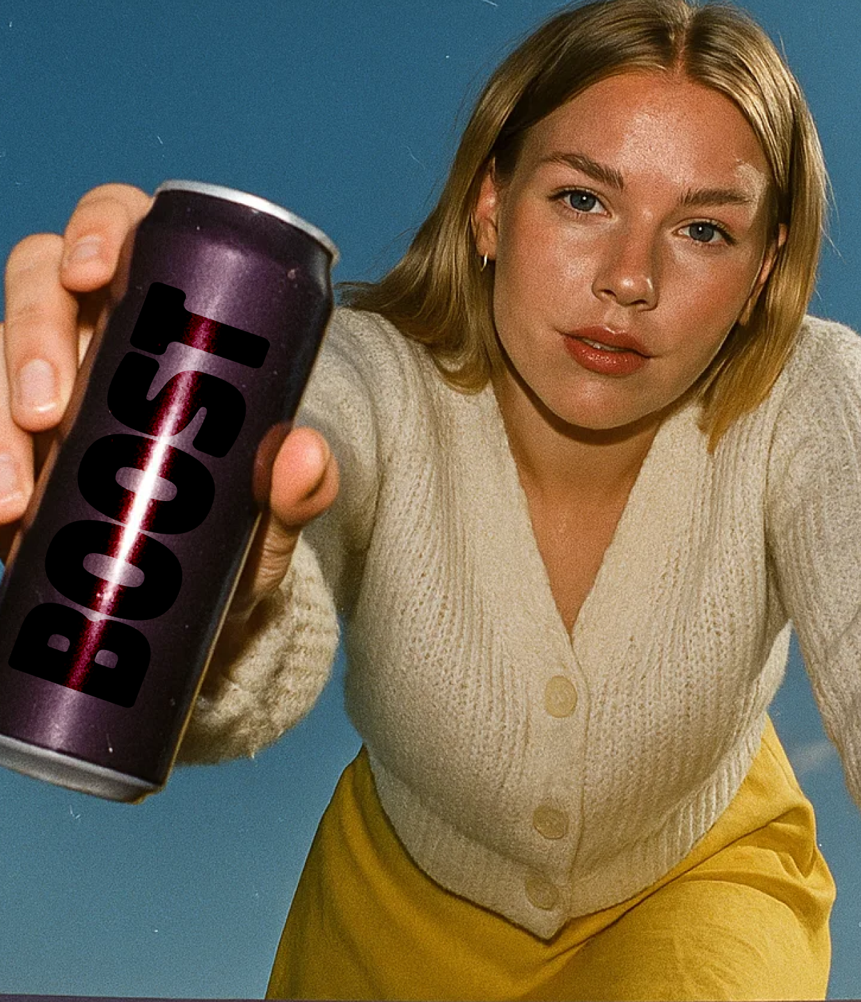 Person holding a Boost can